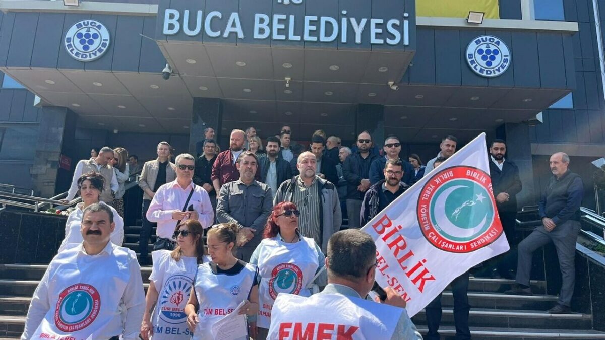 Buca’da memurlar alacakları için eylemde!