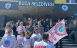 Buca’da memurlar alacakları için eylemde!